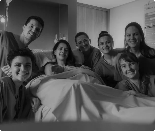 Equipe que acompanha os partos da Dra. Midiã Bandeira